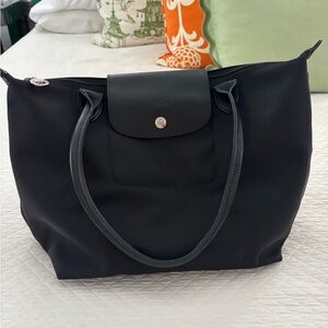 Black Longchamp Le Pliage Tote